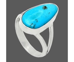 Natural Rare Turquoise Nevada Aztec Mt Ring size-7 SDR240435 R-1002, 9x17 mm