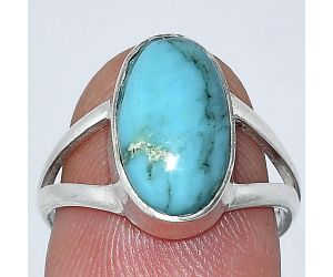 Natural Rare Turquoise Nevada Aztec Mt Ring size-7 SDR240436 R-1002, 8x14 mm