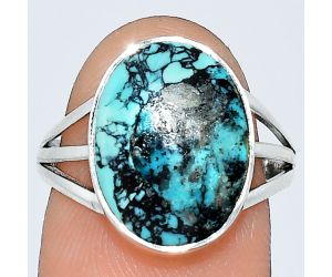Lucky Charm Tibetan Turquoise Ring size-7.5 SDR240452 R-1003, 11x15 mm