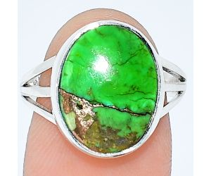Copper Green Turquoise Ring size-8 SDR240480 R-1003, 12x15 mm
