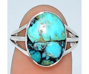 Lucky Charm Tibetan Turquoise Ring size-7 SDR240485 R-1003, 11x15 mm