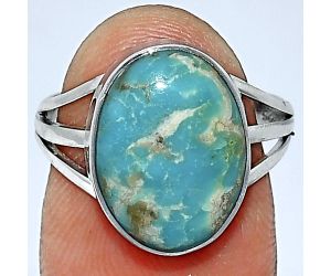 Natural Rare Turquoise Nevada Aztec Mt Ring size-7 SDR240516 R-1003, 11x15 mm