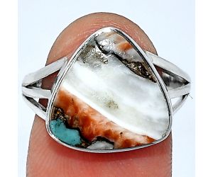 Spiny Oyster Turquoise Ring size-8 SDR240517 R-1003, 14x14 mm