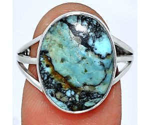 Lucky Charm Tibetan Turquoise Ring size-9 SDR240525 R-1003, 13x17 mm