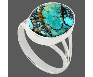 Lucky Charm Tibetan Turquoise Ring size-9 SDR240525 R-1003, 13x17 mm