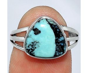 Lucky Charm Tibetan Turquoise Ring size-7 SDR240530 R-1003, 11x11 mm