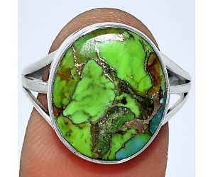 Copper Green Turquoise Ring size-9 SDR240554 R-1003, 14x16 mm
