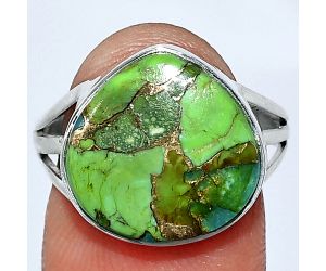 Copper Green Turquoise Ring size-8 SDR240582 R-1003, 15x15 mm