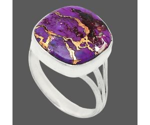 Copper Purple Turquoise Ring size-8.5 SDR240589 R-1003, 15x15 mm
