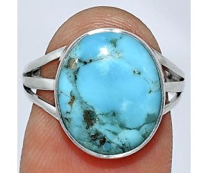 Kingman Turquoise With Pyrite Ring size-7 SDR240595 R-1003, 12x14 mm