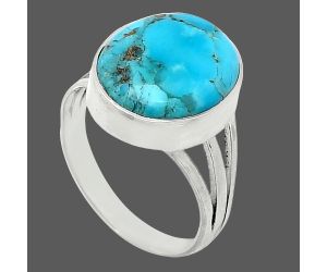 Kingman Turquoise With Pyrite Ring size-7 SDR240595 R-1003, 12x14 mm