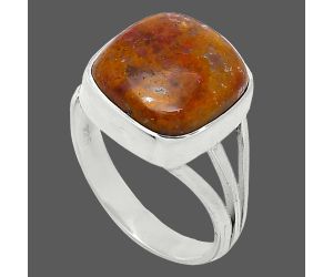 Rare Cady Mountain Agate Ring size-7.5 SDR240597 R-1003, 12x12 mm