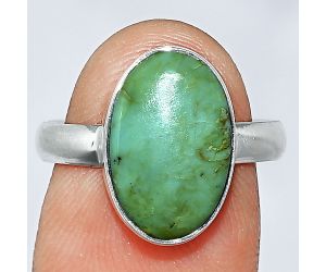 Natural Rare Turquoise Nevada Aztec Mt Ring size-7 SDR240606 R-1001, 9x14 mm