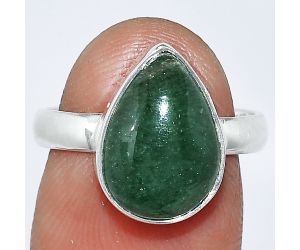 Green Aventurine Ring size-7 SDR240608 R-1001, 10x14 mm