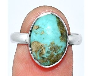 Natural Rare Turquoise Nevada Aztec Mt Ring size-9 SDR240614 R-1001, 10x15 mm