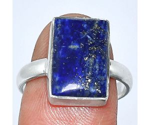 Lapis Lazuli Ring size-8 SDR240618 R-1001, 9x14 mm