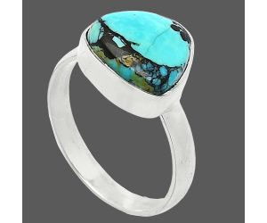 Lucky Charm Tibetan Turquoise Ring size-8 SDR240642 R-1001, 11x11 mm