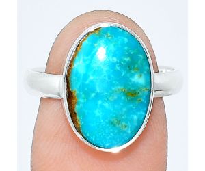 Natural Rare Turquoise Nevada Aztec Mt Ring size-8 SDR240657 R-1001, 11x15 mm