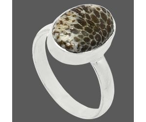 Stingray Coral Ring size-8 SDR240676 R-1001, 10x14 mm