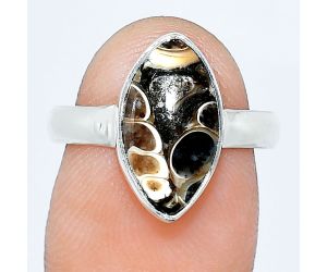 Turtella Jasper Ring size-7 SDR240709 R-1001, 8x15 mm