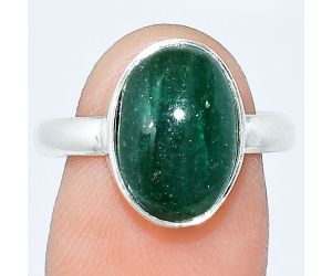 Green Aventurine Ring size-9 SDR240713 R-1001, 10x14 mm
