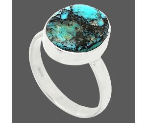 Lucky Charm Tibetan Turquoise Ring size-8 SDR240723 R-1001, 11x13 mm