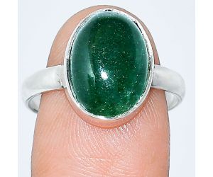 Green Aventurine Ring size-9 SDR240724 R-1001, 10x14 mm