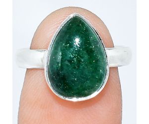 Green Aventurine Ring size-7.5 SDR240733 R-1001, 10x14 mm