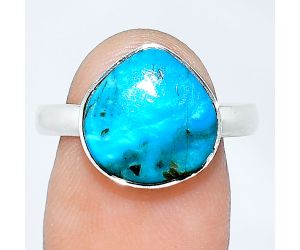 Natural Turquoise Morenci Mine Ring size-9 SDR240749 R-1001, 12x12 mm