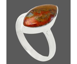Rare Cady Mountain Agate Ring size-8.5 SDR240750 R-1001, 9x17 mm