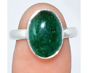 Green Aventurine Ring size-8 SDR240755 R-1001, 10x14 mm