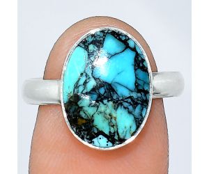 Lucky Charm Tibetan Turquoise Ring size-8 SDR240762 R-1001, 10x14 mm