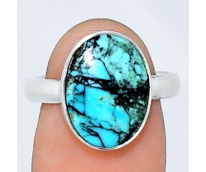 Lucky Charm Tibetan Turquoise Ring size-8 SDR240763 R-1001, 11x15 mm
