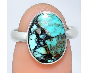 Lucky Charm Tibetan Turquoise Ring size-7 SDR240777 R-1001, 10x14 mm