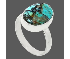 Lucky Charm Tibetan Turquoise Ring size-7 SDR240777 R-1001, 10x14 mm