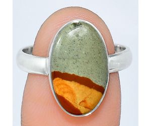 Picture Jasper Ring size-8 SDR240790 R-1001, 9x16 mm