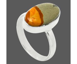 Picture Jasper Ring size-8 SDR240790 R-1001, 9x16 mm