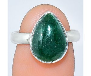 Green Aventurine Ring size-7 SDR240793 R-1001, 10x14 mm