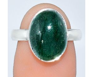 Green Aventurine Ring size-7 SDR240816 R-1001, 10x14 mm