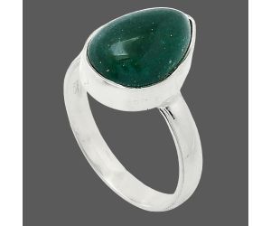 Green Aventurine Ring size-8 SDR240821 R-1001, 10x14 mm