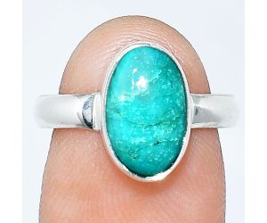 Natural Rare Turquoise Nevada Aztec Mt Ring size-7 SDR240822 R-1001, 7x12 mm