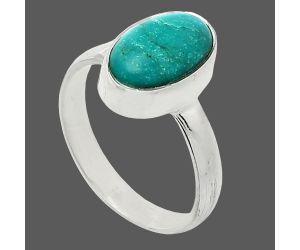 Natural Rare Turquoise Nevada Aztec Mt Ring size-7 SDR240822 R-1001, 7x12 mm