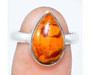 Rare Cady Mountain Agate Ring size-8.5 SDR240835 R-1001, 9x15 mm