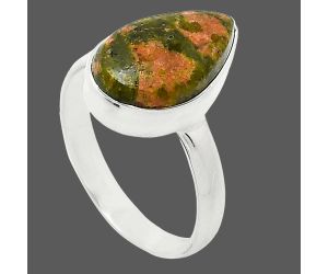 Unakite Ring size-8 SDR240837 R-1001, 9x15 mm