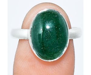 Green Aventurine Ring size-9 SDR240840 R-1001, 10x14 mm