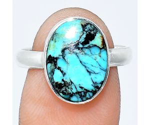 Lucky Charm Tibetan Turquoise Ring size-8 SDR240844 R-1001, 10x14 mm