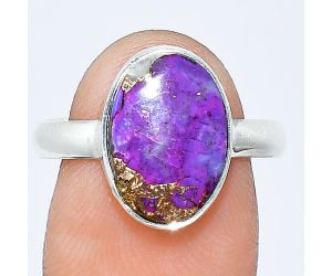 Copper Purple Turquoise Ring size-8.5 SDR240856 R-1001, 10x14 mm