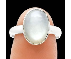 Srilankan Moonstone Ring size-7 SDR240858 R-1001, 9x13 mm