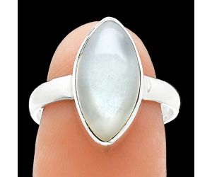 Srilankan Moonstone Ring size-8 SDR240859 R-1001, 8x16 mm