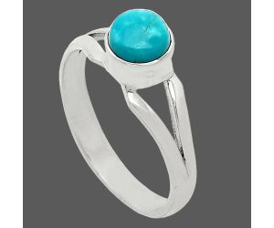 Natural Rare Turquoise Nevada Aztec Mt Ring size-7.5 SDR240876 R-1505, 6x6 mm